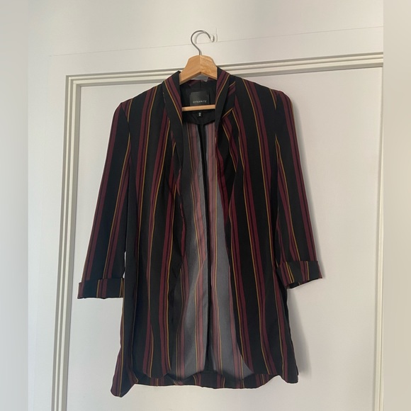 Buttonless striped blazer - Picture 1 of 3